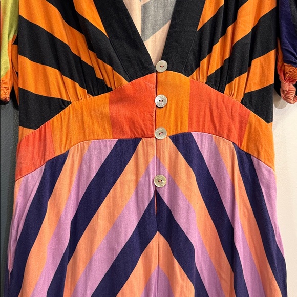 Farm Rio Deep-V Wide-Leg Jumpsuit - Picture 4 of 6